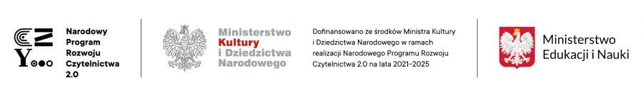 Logotypy: narodowy program rozwoju czytelnictwa.